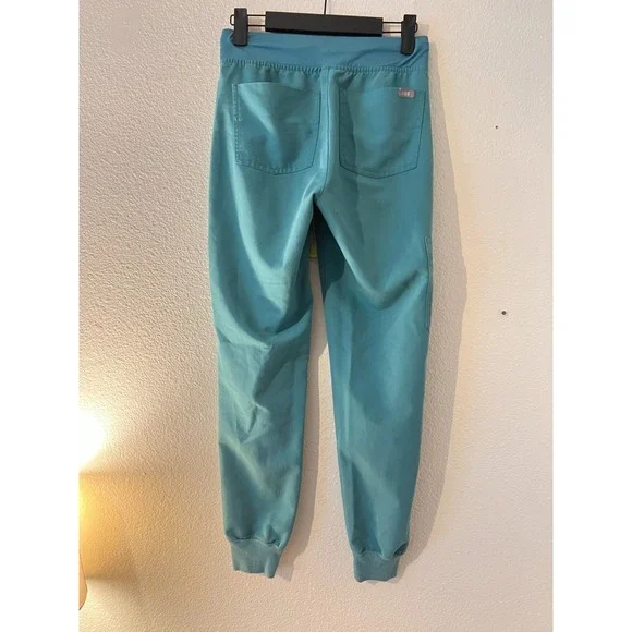 FIGS Womens Zamora Teal Hydrogreen Jogger Scrub Pants Sz XXS Medical Uniform - Picture 4 of 12
